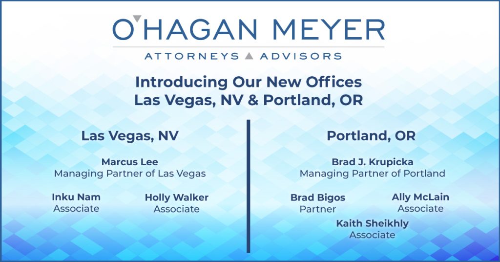 List of new Attorneys in Portland and Vegas.