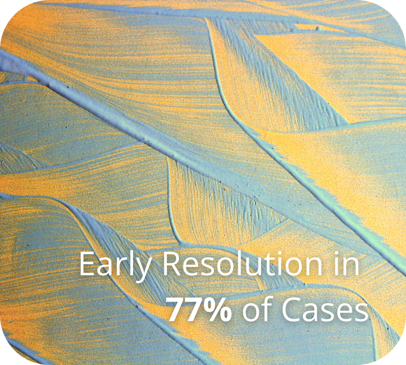 Early Resolution in  77% of Cases