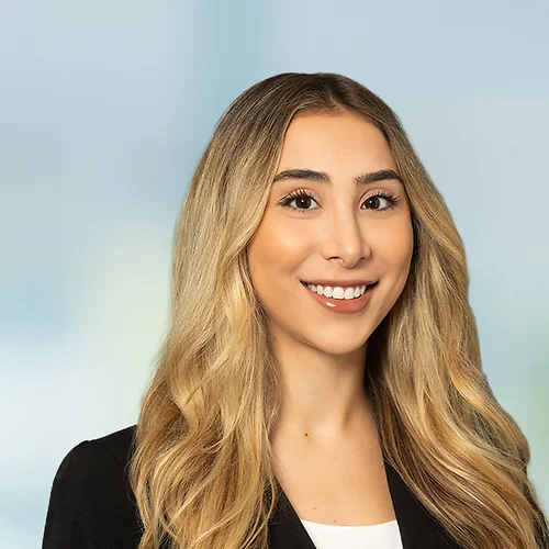 A photo of attorney Tatyana Matni against a softly blurred office background