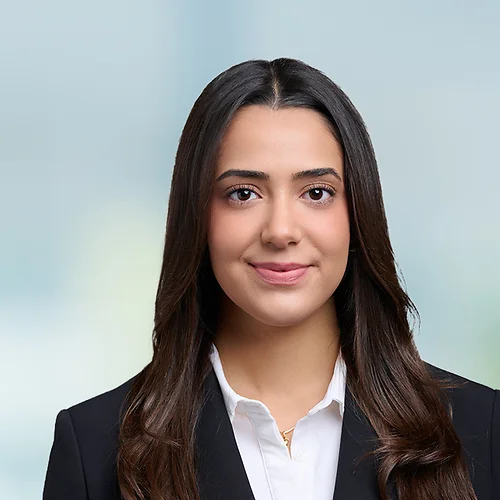 A photo of attorney Nareh Nikolaian against a softly blurred office background